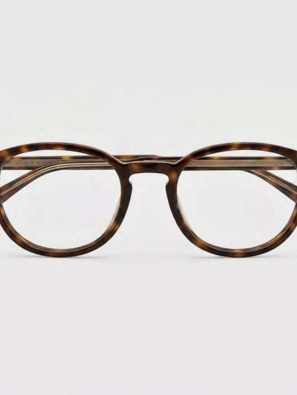 Gucci Round Eyeglasses GG0396O Round Tortoiseshell Eyeglasses Brown/Black ITALY